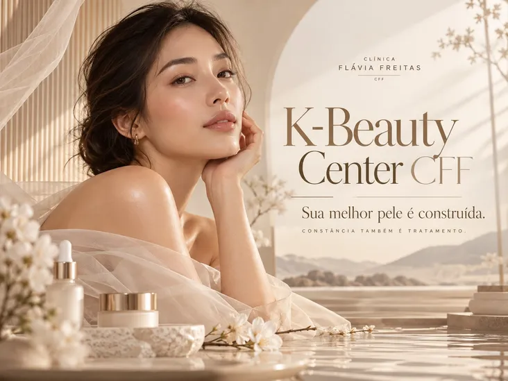 Mulher com pele luminosa, imagem do programa K-Beauty Center